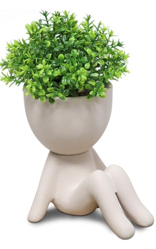 Zerzsy Fake Plants Artificial Succulents Plants for Room Bathroom Home Office Desk Accessories Decor - Set of 1 - color: Khaki-b