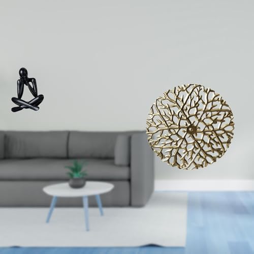 Baoblaze Abstract Modern Figure Sculpture Collectible Decorative Ornament for Living Room Bookshelf Home Decor with Metal Wall Art Rustic Scenic Wrought Iron S