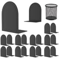 10 Pair Bookends Metal Book Ends Universal Economy Bookends (Black, 10 Pair) - color: Black, size: 10 Pair