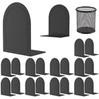10 Pair Bookends Metal Book Ends Universal Economy Bookends (Black, 10 Pair) - color: Black, size: 10 Pair