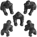 Nupuyai Hand Carved Gorilla Statue for Home Decor, Natural Black Obsidian Crystal Figurine Stone Sculpture Decoration for Fengshui - style: Gorilla