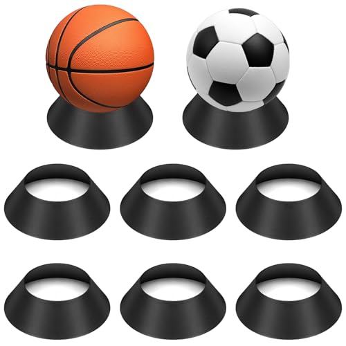 6 pcs Ball Display Stand – Durable Memorabilia Sports Ball Stand Holder for Basketball, pedestal, Soccer, Football, Volleyball Storage Rack