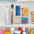 STORi Chloe Space-Saving Clear Drawer Organizer (4 Tall Drawers) Sort Office, Kitchen, Beauty Supplies, Makeup, Pens, Jewelry, Stationary, Made in USA - style: 3.5"W x 3.5"H Drawers (Set of 4)