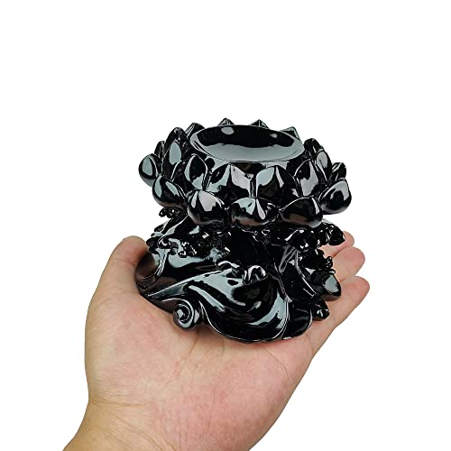 Large Lotus Crystal Ball Stand Sphere Display, Natural Healing Feng Shui Glass Orb Holder Base Statue Decoration, for 80mm-150mm Sphere - style: Large Lotus