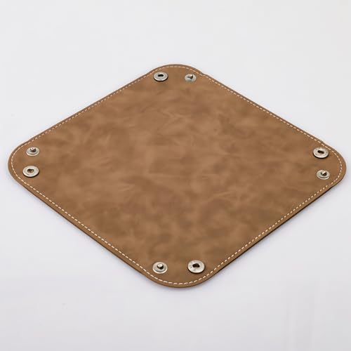 siduater Valet Tray Desktop Storage Organizer – Vegan Leather Catchall Bedside Vanity Tray Nightstand Caddy Holder for Remote Controller, Watch, Keys, Phone, Wallet, Coin, Jewelry, Stone Khaki - color: Stone Khaki
