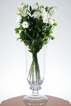 Glass - Centerpiece Vase - Glass Like Crystal Vase - for Flowers - Table or Floor - Great Filled or Unfilled - 20" Height - Classic Clear - Made in Europe - by Barski