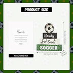 Smile Soccer Wooden Block Decor Set, 4-Piece Ready For Some Soccer Blocks & Soccer Ball Tiered Tray Tabletop Signs for Game Day & Sports Party Decorations - style: Goal