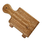 Creative Co-Op Small Wood Pedestal with Handle - color: Natural, size: Square, style: Rectangle