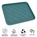 All Weather Boot Tray - Small Water Resistant Plastic Utility Shoe Mat for Indoor and Outdoor Use in All Seasons by Stalwart (Teal) - color: Teal