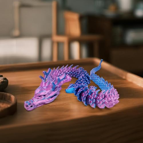 3D Printed Figurines Art Sculpture Toy Office Desk Shelf Decoration Colorful Abstract Sculpture Pieces Creative Display Decor - color: Dragon, size: F