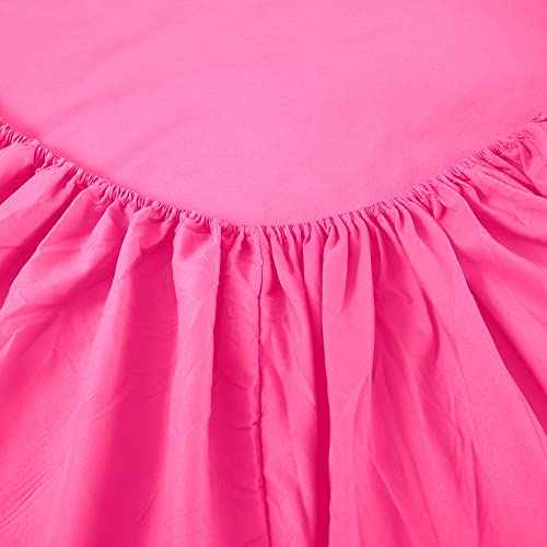 Sfoothome Queen Sheets Set - Hotel Luxury 4-Piece Bed Set, Extra Deep Pocket, 1800 Series Bedding Set, Wrinkle & Fade Resistant, Sheet & Pillow Case Set (Queen, Hot Pink) - color: Hot Pink-4 Pieces, size: Queen