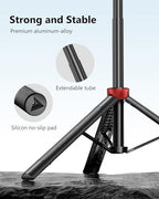 Aureday 72" Phone Tripod and Selfie Stick, Cell Phone Tripod Stand with Wireless Remote & Extendable Phone Mount for Travel/Selfie/Recording/Vlogging, Compatible with iPhone/Android/Camera - size: 72in