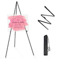 Thicken Display Easel Stand for Wedding - 63" Instant Tripod Collapsible Portable Sturdy Floor Easel - Easy Folding Adjustable Poster Metal Stand for Signs, Display Show, Artist, Art, Painting - Black - style: Black