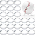 60 Pcs Baseball Holder Ring Stand 1.77 Inches Round Acrylic Stands, Small Display Stand Ring Clear Sphere Holder for Small Balls, Baseball, Golf Ball, Crystal Ball, Egg Stand, Marble, Softball - size: Stand: 1.77 in-60 pcs