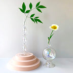 Candle Stick Candle Holder, Glass Candle Holders for Table Centerpiece, Modern Style Iridescent Candle Holder Mixed 4pcs - color: Iridescent
