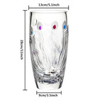 Unique Hand Painted Colorful Peacock Shaped Crystal Glass Vase-11 inch Tall. - color: Colorful