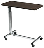 Drive Medical 13003 Non Tilt Top Overbed Table with Wheels, Chrome - color: Chrome
