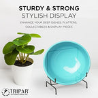TRIPAR 11 Inch Black Metal Display Stand Easel for Bowl and Platters, Cookbooks, Pictures, Deep Dishes - color: Black