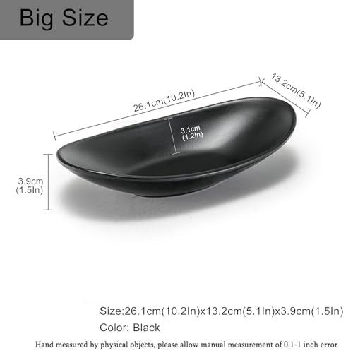 Black Ring Dish Centerpiece Jewelry Tray Key Tray Organizer for entryway, Dresser Decor Key Dish Jewelry Bowl Decorative Dish (Big Oval) - color: Big Oval