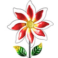 Wind Spinner Outdoor,14’’ Dia Red Flower Shape Garden Pinwheels Spinners,Waterproof Windmill for Yard Lawn Patio Decor - size: 14'' Red