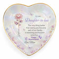 Daughter in Law Gifts Heart Shape Jewelry Dish, Jewelry Tray Gift from Mother-in-law, “The Only Thing Better… Is Watching You Become a Mother” Sentimental Motherhood Keepsake - color: Daughter In Law 128