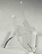 HQRP-Crystal 3-7/8" Acrylic Display Stand Pedestal for Crystal Heart / Slice/ Slab / Fossil and Other Collectible Stones - size: 3-7/8"