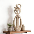 Modern Abstract Couple Statue, Kissing Lovers Sculpture Figurine for Home Decor Living Room Bedroom Bookshelf Office, Gift for Wedding Anniversaries, Love Decor Ornament for Valentines - Style B - style: Style B