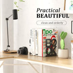 Book Ends,2 Pair Bookends Metal Bookend (Folding Book Ends 2 Pair) - size: Folding Book Ends 2 Pair