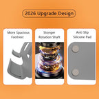 Metal Tablet Stand, Adjustable 360° Rotation Tablet Holder Compatible with 4-13" Tablet Such as iPad Pro Air, iPad mini, Tab S11 10, Surface Pro 12 (Grey) - color: Grey