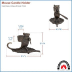Intrepid Mouse Candleholder