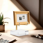 6pc Rock Display Stand, Adjustable Metal Arms Display Stand with Base Crystal Display Stand Small Rock Collection Display Mineral Display Easel for Crystal Gemstones Geodes Fossils (Clear Acrylic) - color: Clear Acrylic