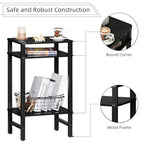 YUFAM Side Table End Table Tall Night Stand 3-Tier for Living Room Bedroom Bathroom Office Furniture Black - color: Black, size: 3 Tier