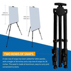 RRFTOK Easel Stand for Sign and Painting: Art Portable Adjustable Metal Tripod Easels for Display Height from 17 to 66 Inch -Canvas Stand for Table-Top/Floor Paint - Gifts for Teens Art Supplies - style: 66BC 1-pack