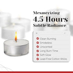 Tea Light Candles in Metal Cups - 4.5 Hours Clean, Long Burning White Unscented Tea Candles - 500 Candles - Votive Bulk for Romantic Dinner, Wedding, Spa & Hotels by PARNOO - style: 500 Pack 4 Hours Burn Time