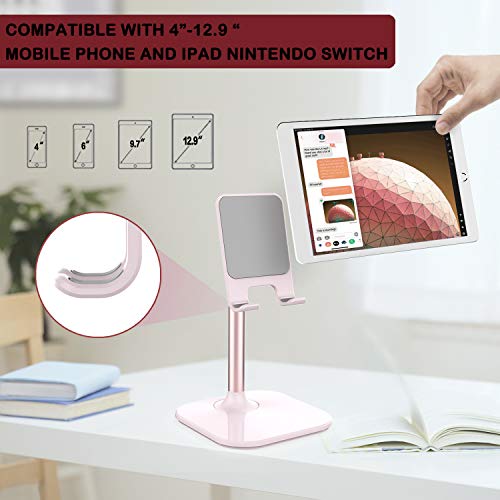Doboli Cell Phone Stand, Valentine's Day Gifts for Teens Girls Boys Adults Women Men Mom Wife, Phone Stand for Desk, Phone Holder Stand Compatible with iPhone and All Mobile Phones Tablet, Pink - color: rose gold pink