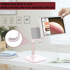 Doboli Cell Phone Stand, Valentine's Day Gifts for Teens Girls Boys Adults Women Men Mom Wife, Phone Stand for Desk, Phone Holder Stand Compatible with iPhone and All Mobile Phones Tablet, Pink - color: rose gold pink