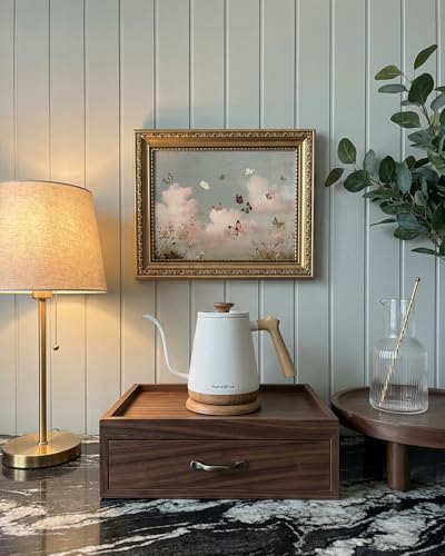 InSimSea Vintage Gold Framed Wall Art for Living Room, Butterfly Cloud Nursery Wall Decor, 8x10 inch Small Field Landscape Canvas Prints for Bedroom Shelf Gift, Home Farmhouse Decor - color: Butterfly Realm, size: 10"L x 8"W