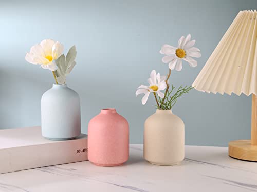 Ceramic Vase - Small Vase, Modern Minimalist Ceramic Vase, Dried Flower Vase, Home Decoration, Flower Arrangement Decorative Shooting Props, Best Decoration(Beige)