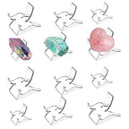 (3 Sizes 12 PCS)Crystal Display Stand,Acrylic Rock Holder,Clear Display Easel Stands Pedestal for Crystal,Geodes,Rock,Mineral Agate Fossil Coral Gemstone Small Collectibles Display Stands - size: 12 Pieces (3 Sizes)