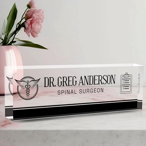 Desk Name Plate Personalized, Doctor Name Plate for Desk, The Office Gifts Employee Appreciation Gifts for Doctor and Nurse, Office Desk Decor for Women and Men - color: Doctor