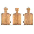 Creative Co-Op Small Wood Pedestal with Handle - color: Natural, size: Square, style: Rectangle