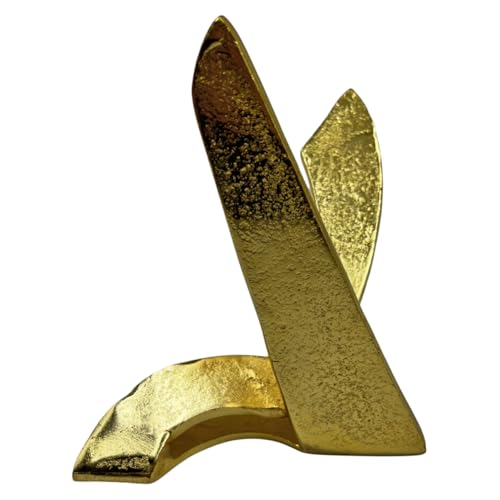 Bergamo Art 9 Inch Tall Decorative Handmade Aluminum Abstract Sculpture - color: Gold