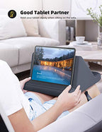 Lamicall Tablet Pillow Stand, Pillow Soft Pad for Lap - Tablet Holder Dock for Bed with 6 Viewing Angles, Great Gifts, for 4-13" Tablets, Like iPad Pro 11, 13, Air, Mini, Kindle, Galaxy Tab, E-Reader - color: Grey