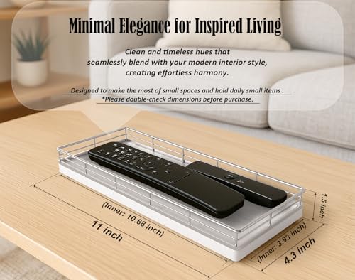 Bathroom Tray for Counter, Oak Wooden 11.2" L Vanity Tray for Jewelry Candle Makeup Perfume, Holder for Coffee Table Decor Bar Silver - color: Silver, size: 11" x 4.3" x 1.5"