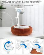 Miledi Tablet Pillow Stand, Compatible with 4.7"-12.9" Kindle, iPad, Phone/Tablet, 360° Rotating Phone Holder for Bed, Detachable Bowl, Reading and Relaxation on Bed (Terracotta) - color: Terracotta