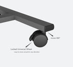 Furist Adjustable Bedside Laptop Desk with Mouse Pad on Wheels, Adjustable Overbed Table,Rolling Computer Stand,Hospital and Home Use - color: Log Grey