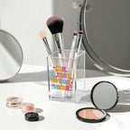 IDK I Just Work Here Acrylic Cosmetic Pencil Pen Holder Cup, Sarcastic Office Pen Holder for Desk, Funny Work Burnout Gifts for Coworker Friend, Thank You Gifts for Women Colleague Teacher - style: IDK