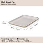 OXO Good Grips Non-Stick Pro Ceramic Coated Metal Bakeware 3-Piece Sheet Pan Set – Biscuit - color: Biscuit, size: 3-Piece Set