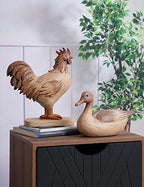 HAUCOZE Duck Statue Animal Figurine Decor Modern Home Sculpture Gift for Living Room Bedroom Table Desk 11.0 Inch