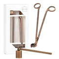 Airy Abode Candle Wick Trimmer and Candle Snuffer Accessory Set – Pick Your Color - color: Brushed Copper